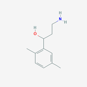 molecular formula C11H17NO B13168399 3-Amino-1-(2,5-dimethylphenyl)propan-1-ol 