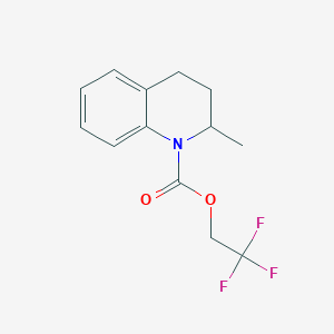 molecular formula C13H14F3NO2 B13168461 2,2,2-Trifluoroethyl 2-methyl-1,2,3,4-tetrahydroquinoline-1-carboxylate 