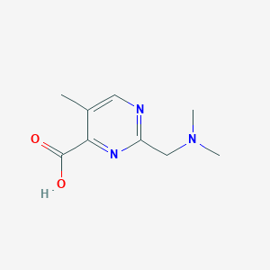 molecular formula C9H13N3O2 B13168465 2-[(Dimethylamino)methyl]-5-methylpyrimidine-4-carboxylic acid 