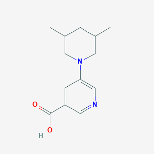 molecular formula C13H18N2O2 B13168483 5-(3,5-Dimethylpiperidin-1-yl)pyridine-3-carboxylic acid 