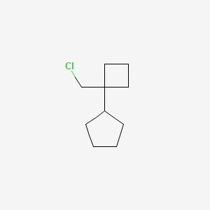 molecular formula C10H17Cl B13168506 [1-(Chloromethyl)cyclobutyl]cyclopentane 