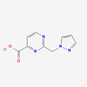 2-[(1H-Pyrazol-1-yl)methyl]pyrimidine-4-carboxylic acid