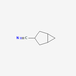 molecular formula C7H9N B13168544 Bicyclo[3.1.0]hexane-3-carbonitrile 