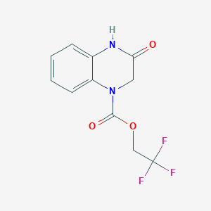 2,2,2-trifluoroethyl 3-oxo-3,4-dihydroquinoxaline-1(2H)-carboxylate