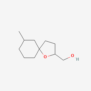 molecular formula C11H20O2 B13168613 {7-Methyl-1-oxaspiro[4.5]decan-2-yl}methanol 