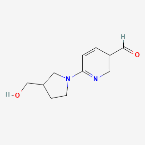 6-[3-(Hydroxymethyl)pyrrolidin-1-YL]pyridine-3-carbaldehyde