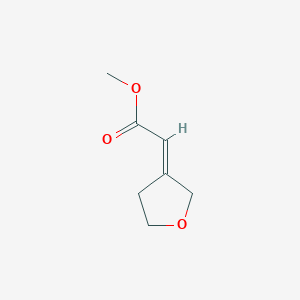 molecular formula C7H10O3 B13168621 Methyl2-(oxolan-3-ylidene)acetate 