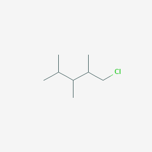 molecular formula C8H17Cl B13168629 1-Chloro-2,3,4-trimethylpentane 