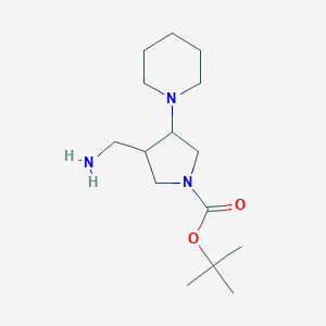 Tert-butyl 3-(aminomethyl)-4-(piperidin-1-yl)pyrrolidine-1-carboxylate