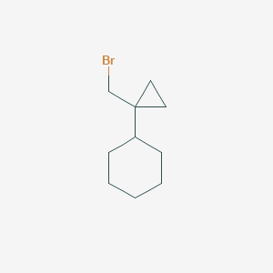 molecular formula C10H17Br B13168663 [1-(Bromomethyl)cyclopropyl]cyclohexane 