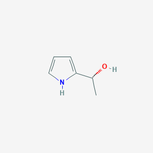 molecular formula C6H9NO B13168695 (1R)-1-(1H-pyrrol-2-yl)ethan-1-ol 