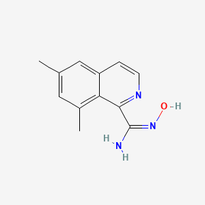 molecular formula C12H13N3O B13168709 (E)-N'-Hydroxy-6,8-dimethylisoquinoline-1-carboximidamide 