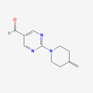 2-(4-Methylidenepiperidin-1-yl)pyrimidine-5-carbaldehyde