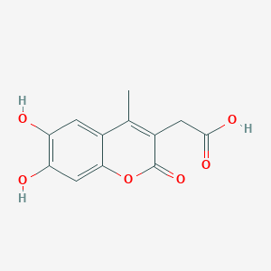 molecular formula C12H10O6 B1316875 (6,7-二羟基-4-甲基-2-氧代-2H-香豆素-3-基)乙酸 CAS No. 388119-13-9