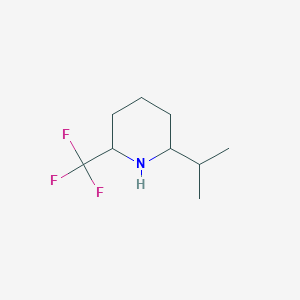 molecular formula C9H16F3N B13168753 2-(Propan-2-yl)-6-(trifluoromethyl)piperidine 