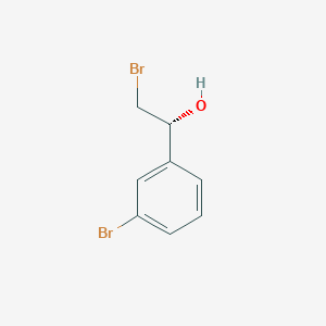 molecular formula C8H8Br2O B13168794 (1R)-2-bromo-1-(3-bromophenyl)ethanol 