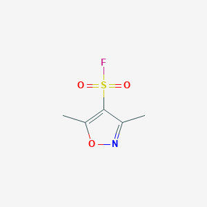 molecular formula C5H6FNO3S B13168830 Dimethyl-1,2-oxazole-4-sulfonyl fluoride 