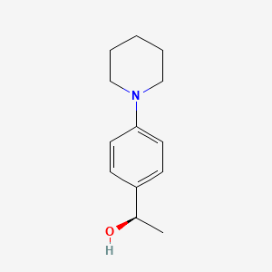 molecular formula C13H19NO B13168869 (1R)-1-(4-piperidin-1-ylphenyl)ethanol 