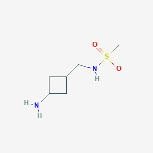 molecular formula C6H14N2O2S B13168911 N-[(3-aminocyclobutyl)methyl]methanesulfonamide 