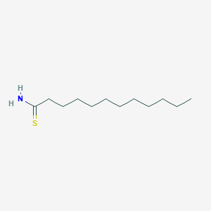 molecular formula C12H25NS B13168927 Dodecanethioamide CAS No. 56352-45-5