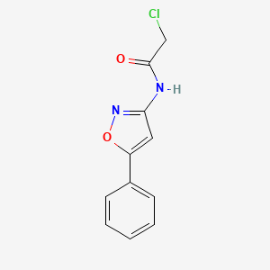 molecular formula C11H9ClN2O2 B13168948 2-chloro-N-(5-phenyl-1,2-oxazol-3-yl)acetamide 