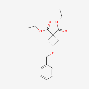 molecular formula C17H22O5 B1316895 Diethyl 3-(benzyloxy)cyclobutane-1,1-dicarboxylate CAS No. 54166-15-3