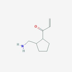 molecular formula C9H15NO B13168966 1-[2-(Aminomethyl)cyclopentyl]prop-2-en-1-one 