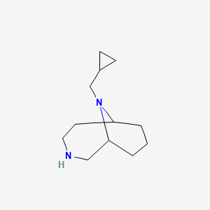 molecular formula C12H22N2 B13168989 10-(Cyclopropylmethyl)-3,10-diazabicyclo[4.3.1]decane 