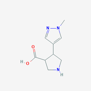 4-(1-methyl-1H-pyrazol-4-yl)pyrrolidine-3-carboxylic acid