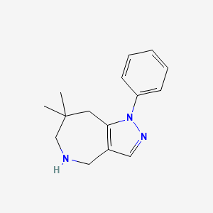 7,7-Dimethyl-1-phenyl-1H,4H,5H,6H,7H,8H-pyrazolo[4,3-c]azepine