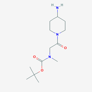 molecular formula C13H25N3O3 B13169098 tert-butyl N-[2-(4-aminopiperidin-1-yl)-2-oxoethyl]-N-methylcarbamate CAS No. 1305711-00-5