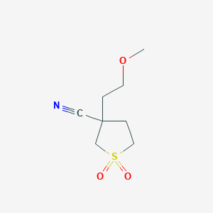 3-(2-Methoxyethyl)-1,1-dioxo-1lambda6-thiolane-3-carbonitrile