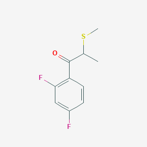 molecular formula C10H10F2OS B13169128 1-(2,4-Difluorophenyl)-2-(methylthio)propan-1-one 