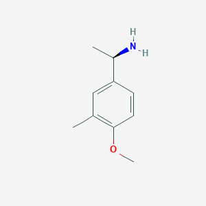 molecular formula C10H15NO B13169164 (1R)-1-(4-methoxy-3-methylphenyl)ethan-1-amine 