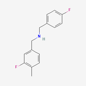 [(3-Fluoro-4-methylphenyl)methyl][(4-fluorophenyl)methyl]amine