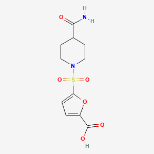 5-((4-Carbamoylpiperidin-1-yl)sulfonyl)furan-2-carboxylic acid