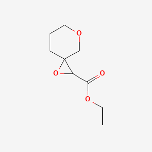 molecular formula C9H14O4 B13169287 Ethyl 1,5-dioxaspiro[2.5]octane-2-carboxylate 