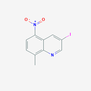 molecular formula C10H7IN2O2 B13169289 3-Iodo-8-methyl-5-nitroquinoline 