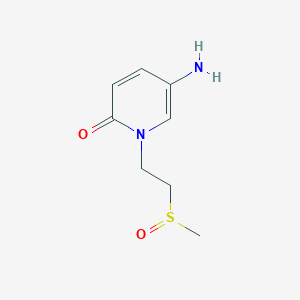 molecular formula C8H12N2O2S B13169316 5-Amino-1-(2-methanesulfinylethyl)-1,2-dihydropyridin-2-one 