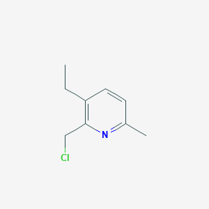 molecular formula C9H12ClN B13169319 2-(Chloromethyl)-3-ethyl-6-methylpyridine 