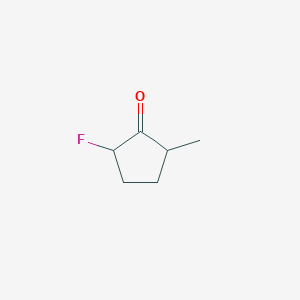 molecular formula C6H9FO B13169320 2-Fluoro-5-methylcyclopentan-1-one 