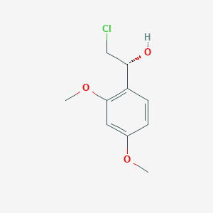 molecular formula C10H13ClO3 B13169328 (1R)-2-chloro-1-(2,4-dimethoxyphenyl)ethanol 