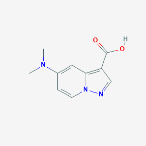 molecular formula C10H11N3O2 B13169338 5-(Dimethylamino)pyrazolo[1,5-a]pyridine-3-carboxylic acid 