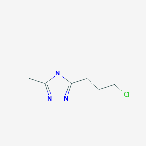 molecular formula C7H12ClN3 B13169355 3-(3-Chloropropyl)-4,5-dimethyl-4H-1,2,4-triazole 