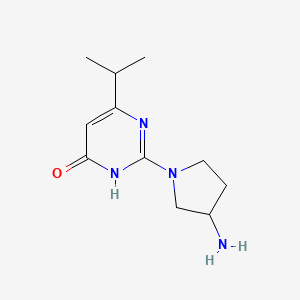 2-(3-Aminopyrrolidin-1-yl)-6-(propan-2-yl)pyrimidin-4-ol