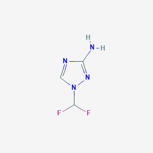 molecular formula C3H4F2N4 B13169399 1-(difluoromethyl)-1H-1,2,4-triazol-3-amine 