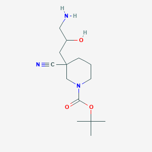 tert-Butyl 3-(3-amino-2-hydroxypropyl)-3-cyanopiperidine-1-carboxylate