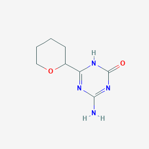 molecular formula C8H12N4O2 B13169417 4-Amino-6-(oxan-2-YL)-2,5-dihydro-1,3,5-triazin-2-one 