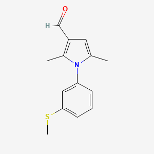 2,5-dimethyl-1-[3-(methylthio)phenyl]-1H-pyrrole-3-carbaldehyde