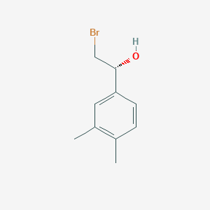 molecular formula C10H13BrO B13169450 (1R)-2-bromo-1-(3,4-dimethylphenyl)ethanol 